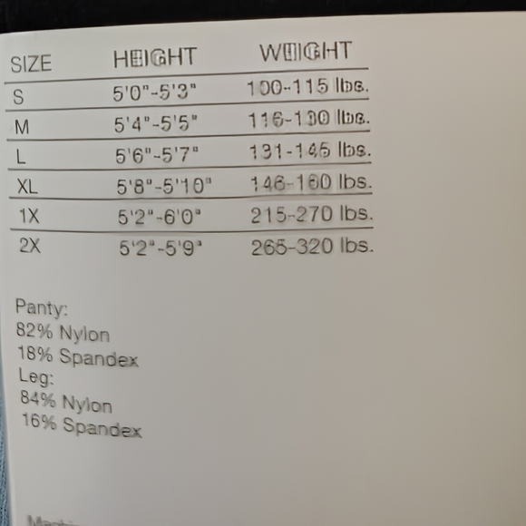 Mixit Classic Black Control Top Tights Size 1X. - Picture 3 of 3